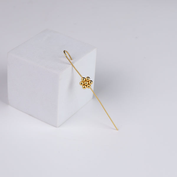 Kudi Motif Single earcuff | 92.5 Silver | 22K Gold Plated