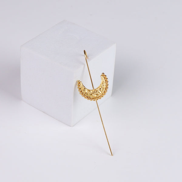 Silver Chandrakor Single Earcuff | 92.5 Silver | 22K Gold Plated