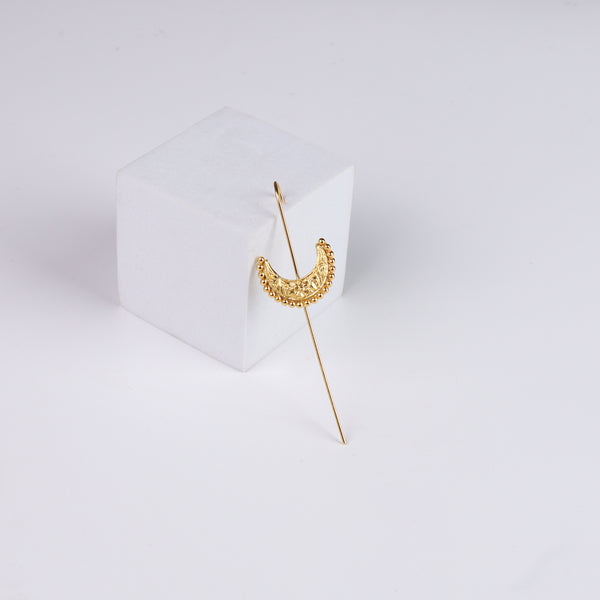 Silver Chandrakor Single Earcuff | 92.5 Silver | 22K Gold Plated