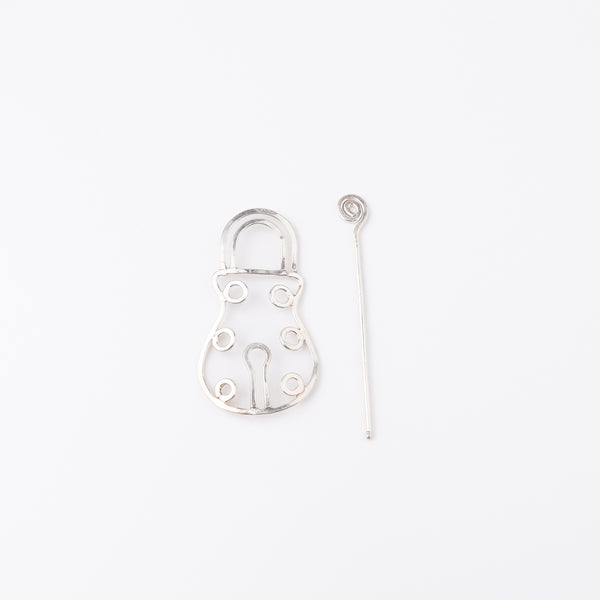 Silver Lock Hairpin