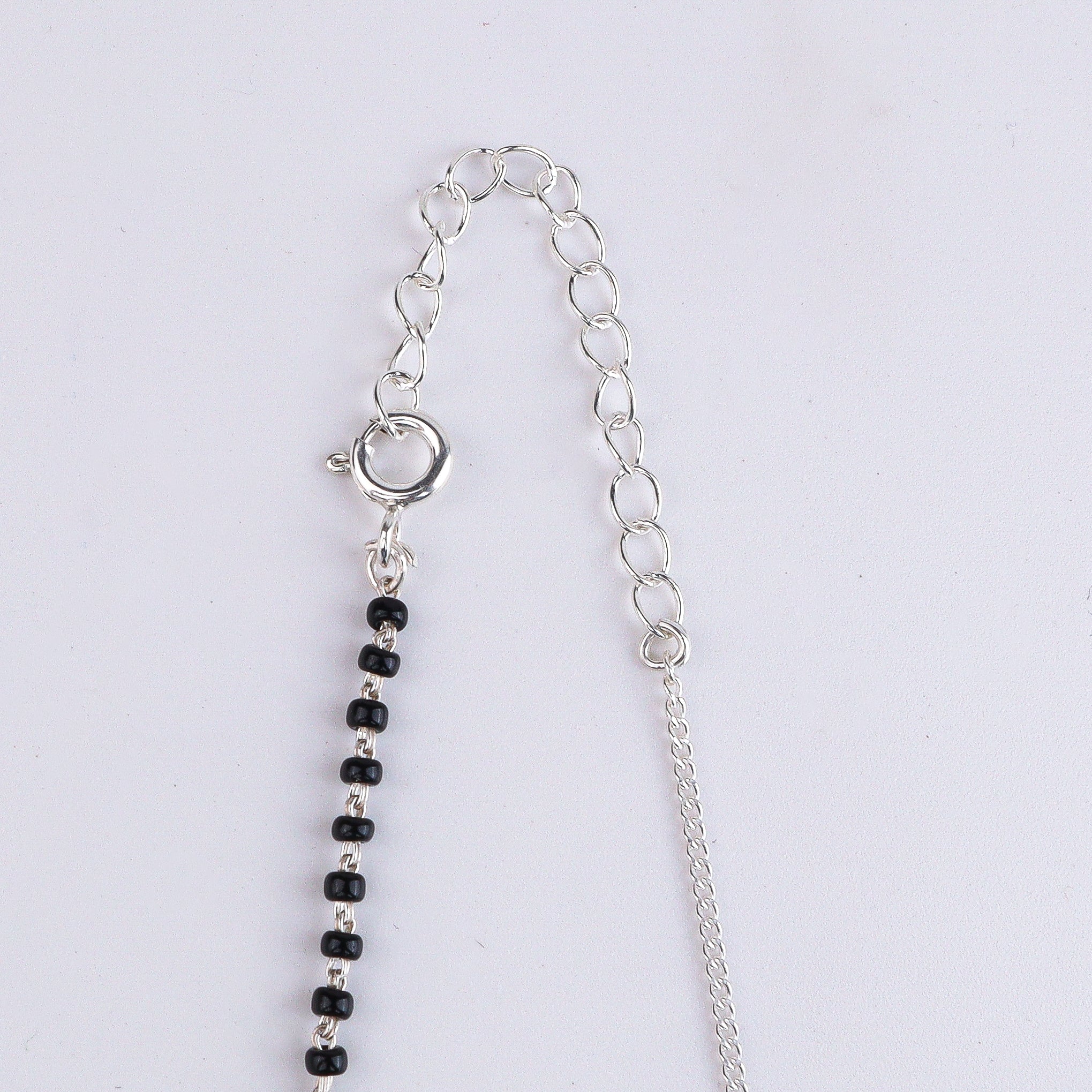 Half & Half Multicolor Bunch Silver Mangalsutra (Project Handmade)