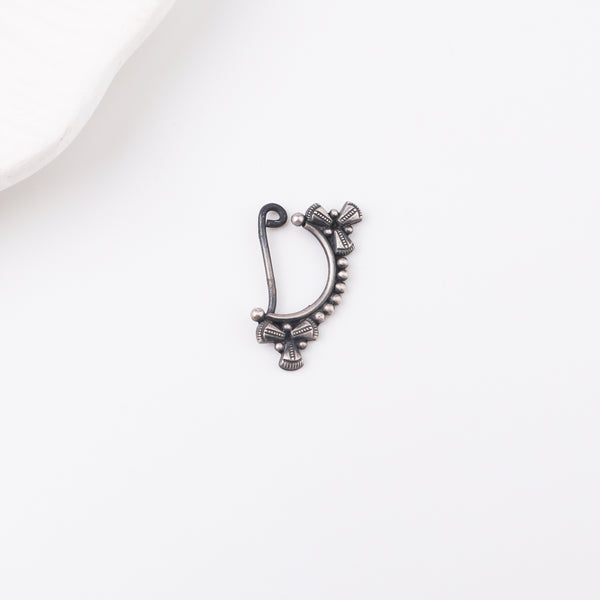 Silver Pinwheel Nath (Left, Clip on)