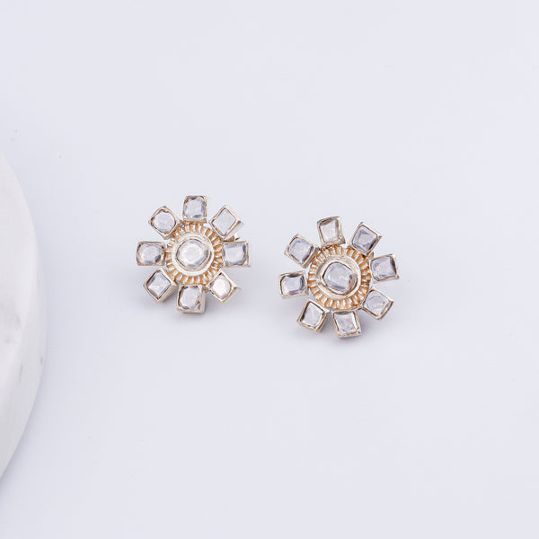 Polki Choker Design Silver Set (Moissanite)