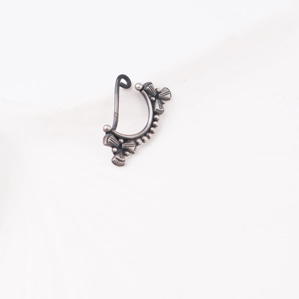 Silver Pinwheel Nath (Left, Clip on)