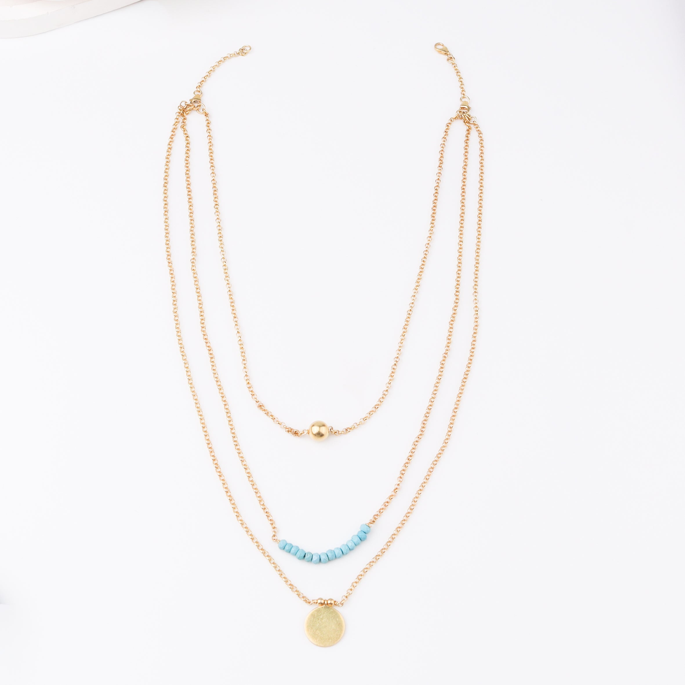 3 in 1 Silver Necklace |  92.5 Silver | 22K Gold Plated