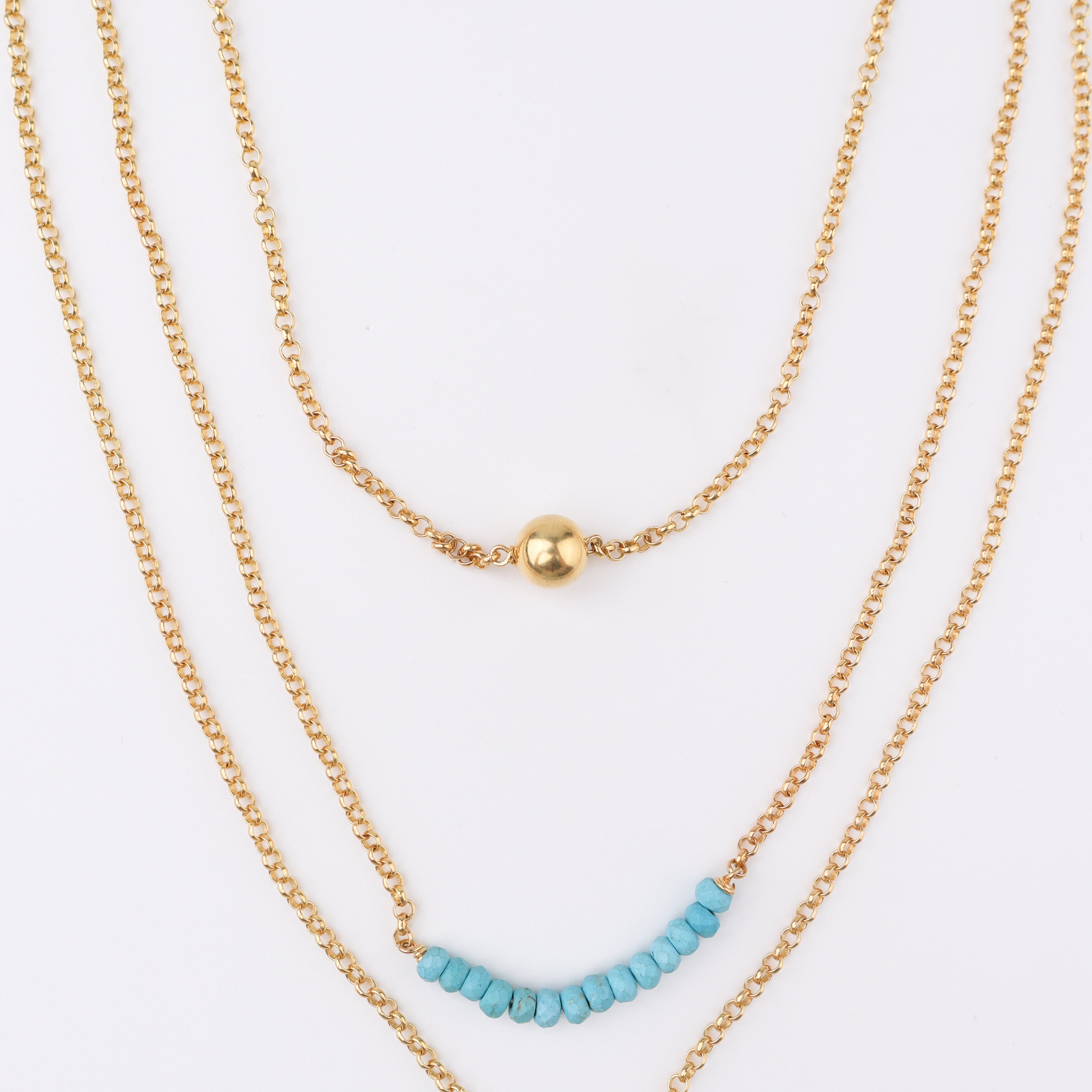 3 in 1 Silver Necklace |  92.5 Silver | 22K Gold Plated