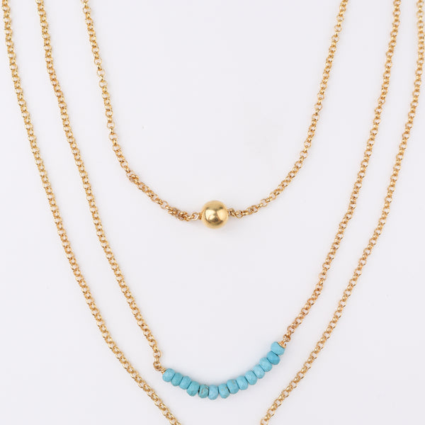 3 in 1 Silver Necklace |  92.5 Silver | 22K Gold Plated