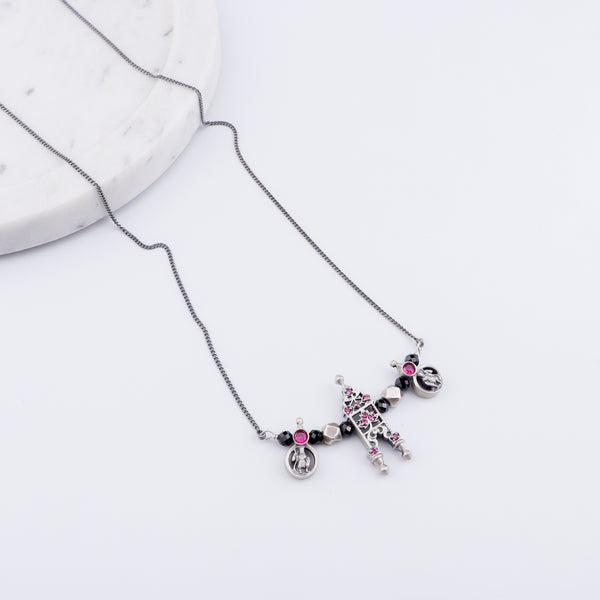 Oxidised Silver Taali Mangalsutra