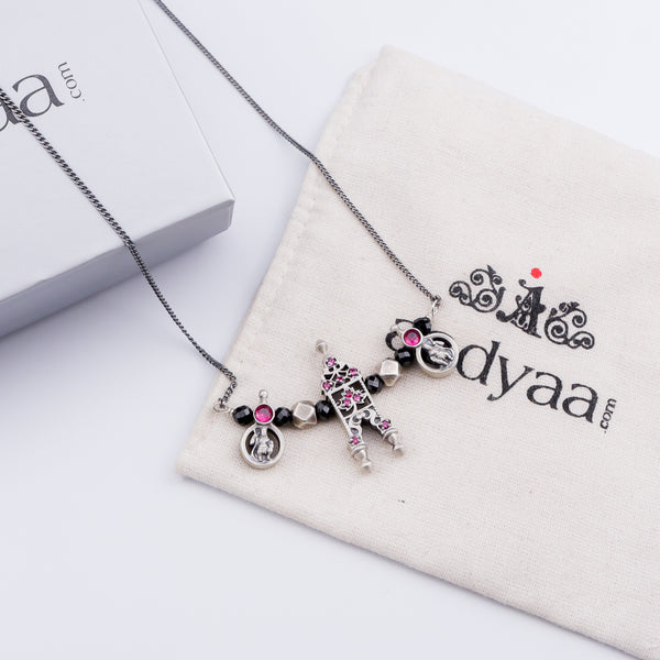 Oxidised Silver Taali Mangalsutra