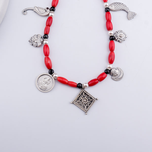 Silver Multicharm Saaj (Made to Order)