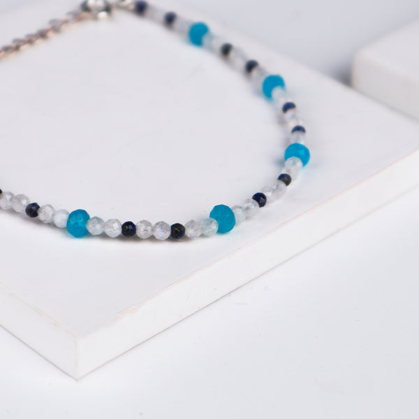 Dainty Silver Evil Eye Bracelet