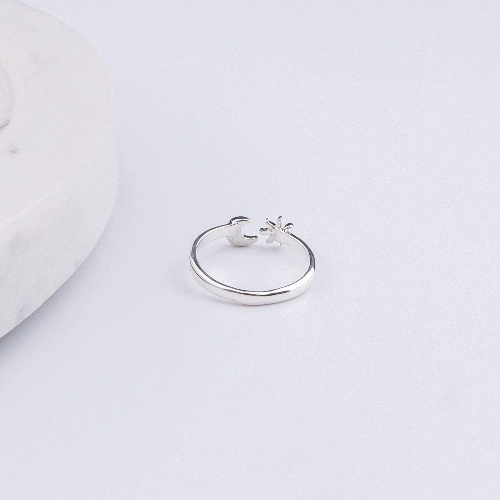Sun & Moon Silver Tiny Ring