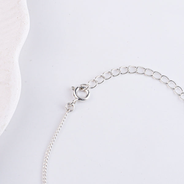 Black Spinel Silver Chain Mangalsutra Bracelet (Project Handmade)