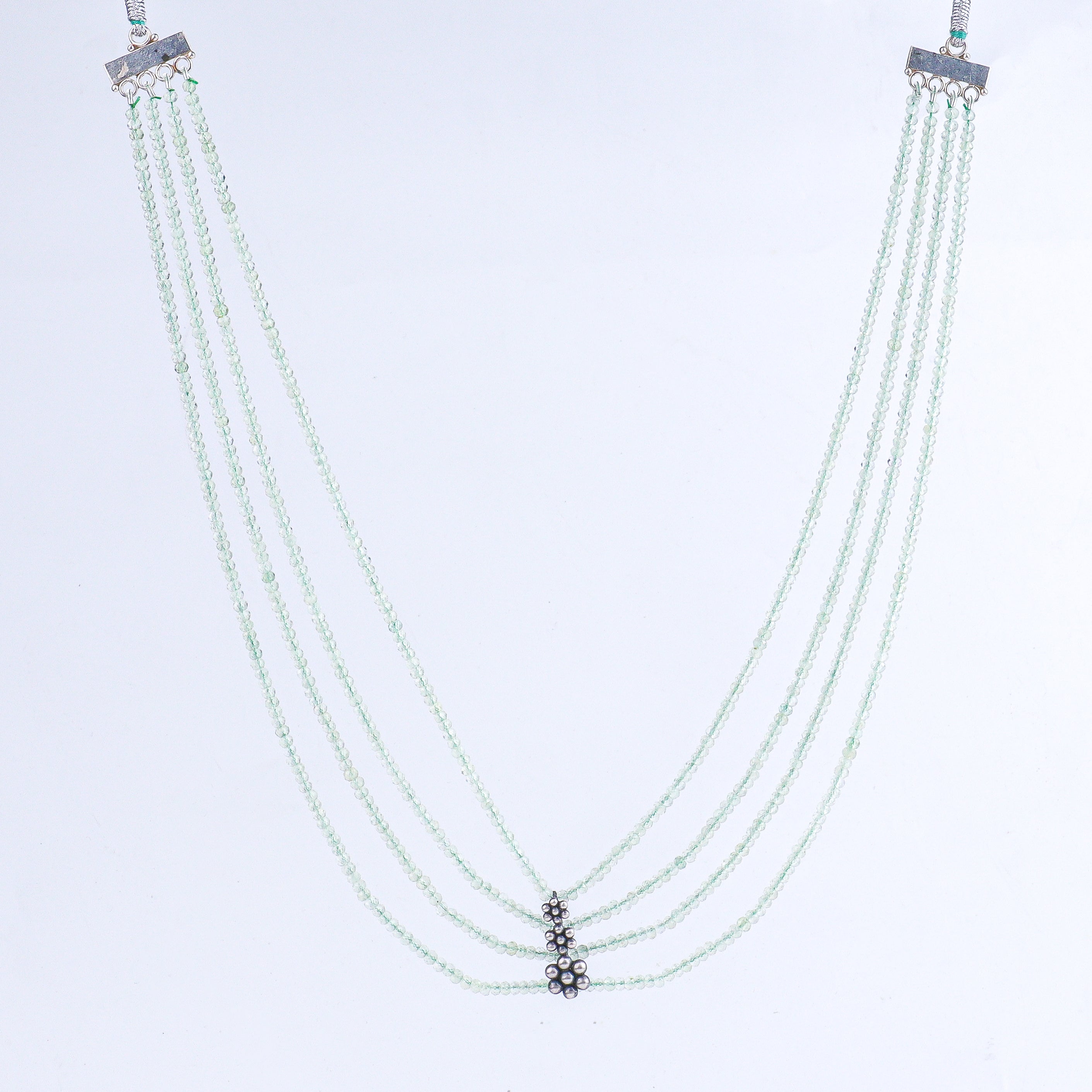 Silver Three Kudi  Phranite Necklace