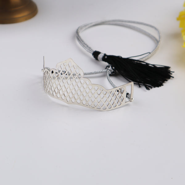 Silver Mesh Filigree Mukut