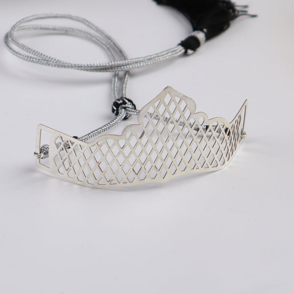 Silver Mesh Filigree Mukut
