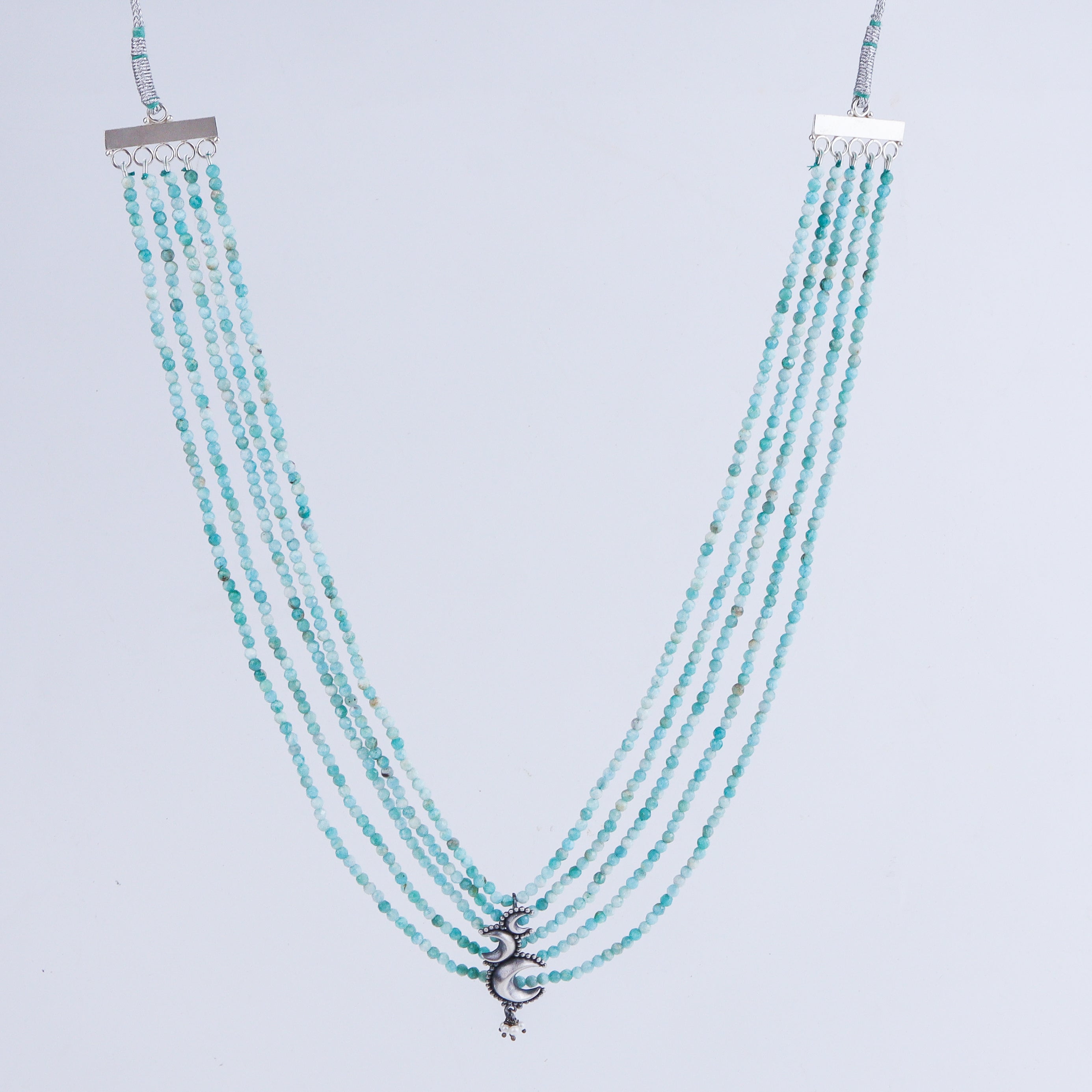 Silver Chandrakor Amazonite Necklace