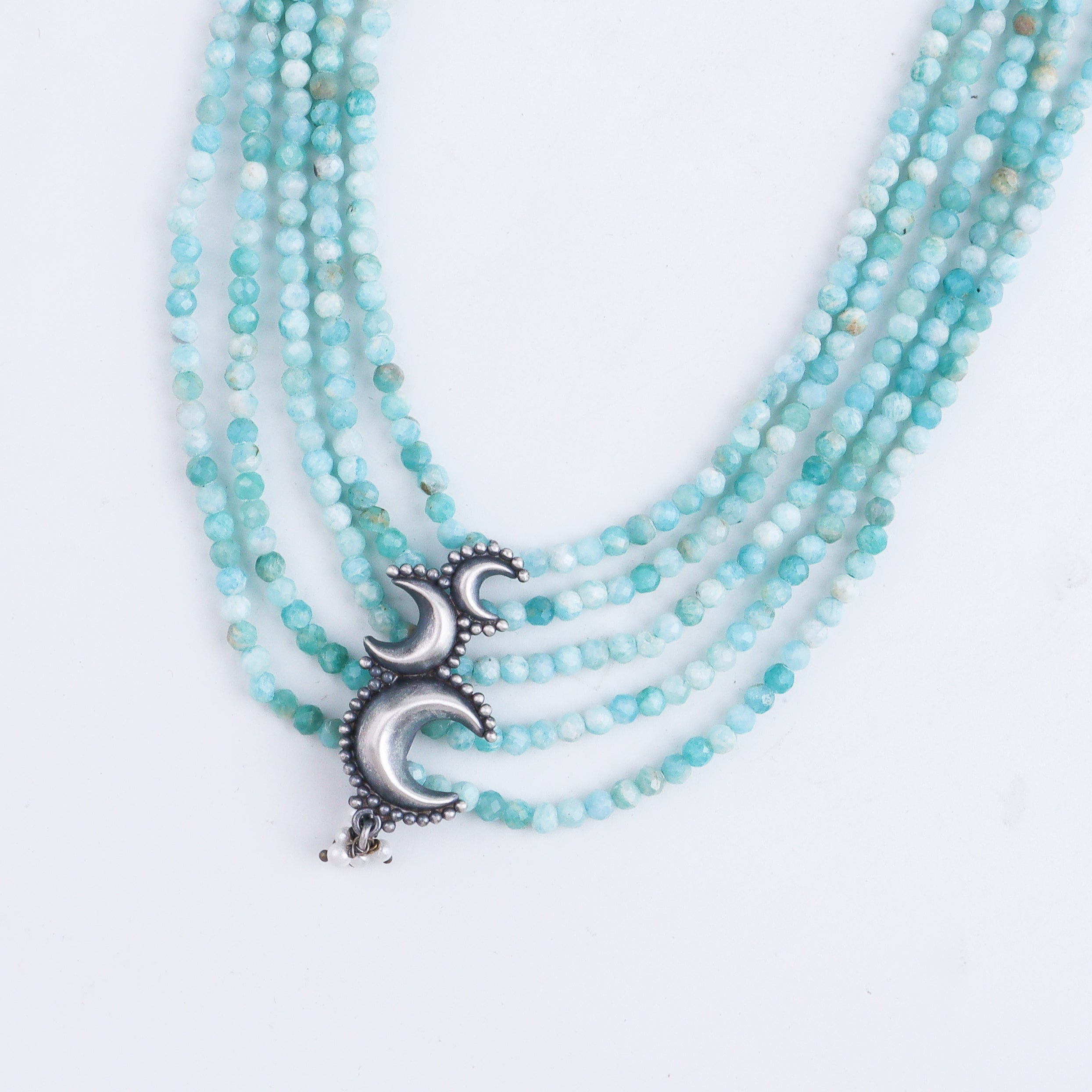 Silver Chandrakor Amazonite Necklace