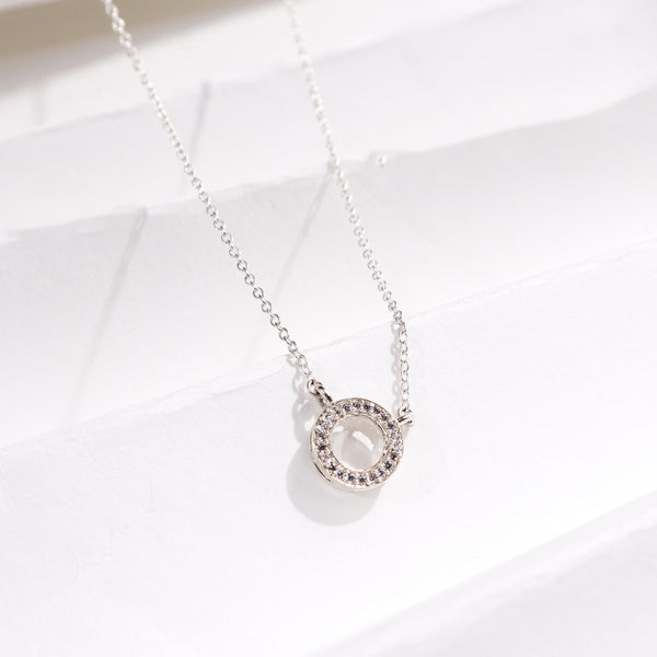 Silver CZ pendant necklace