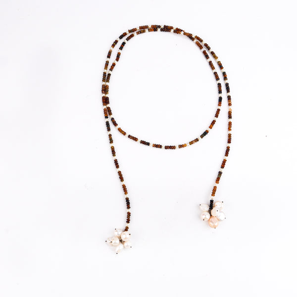 adjustable silver tie and wear necklace