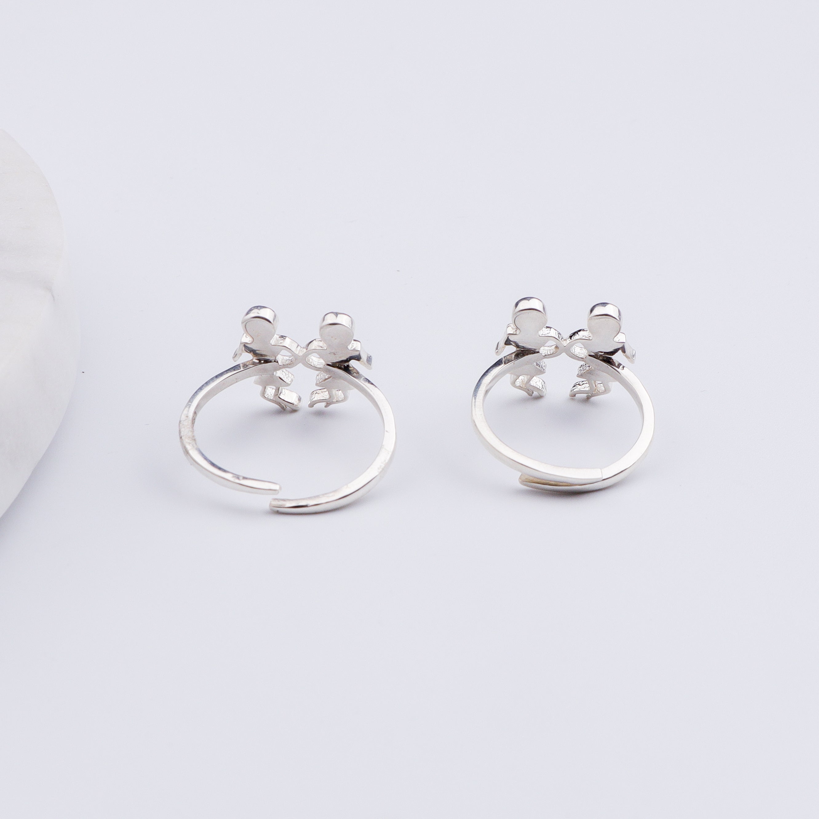 Silver Warli Art Motif Toe Ring