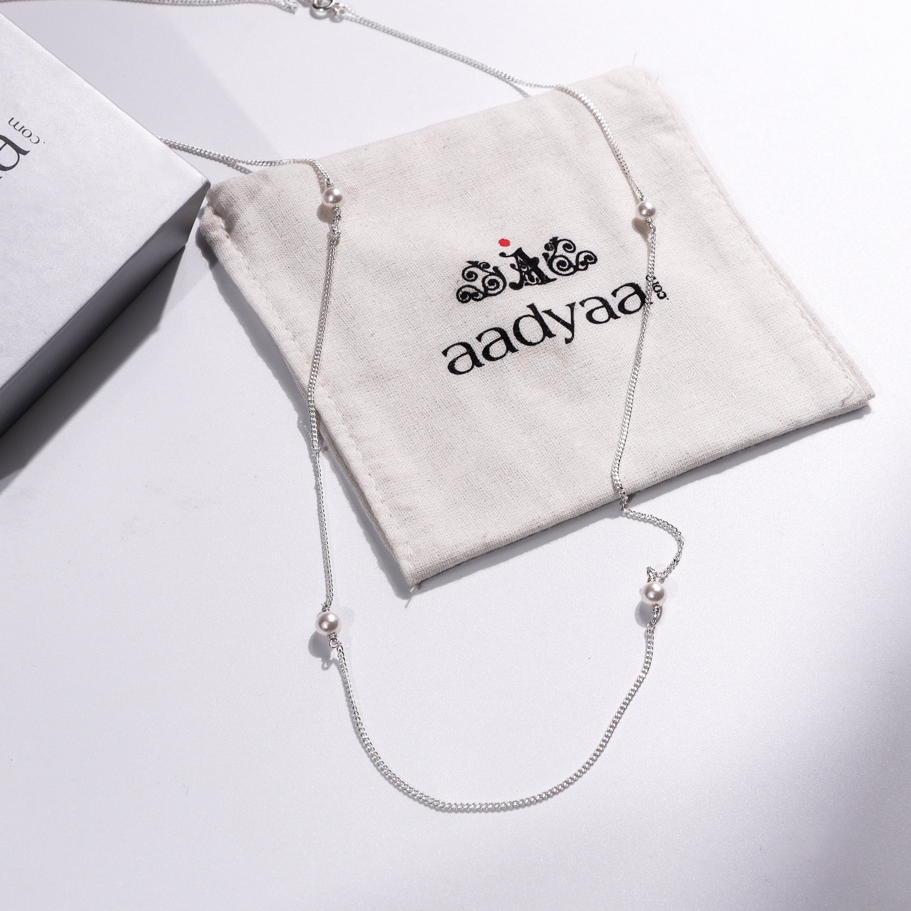 Waist chain/ Kamar bandh : Classic Pearl Chain | 92.5 Silver