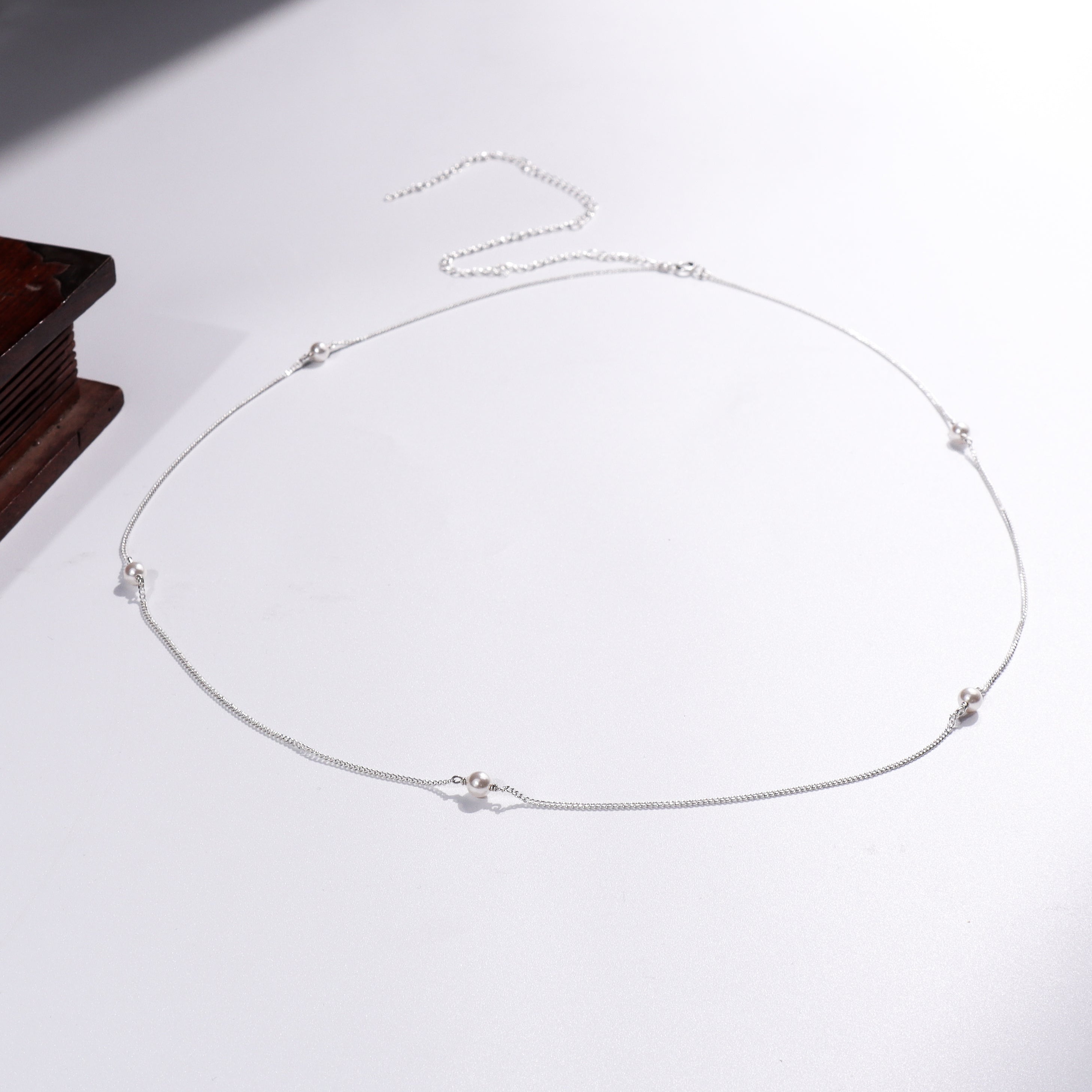 Waist chain/ Kamar bandh : Classic Pearl Chain | 92.5 Silver