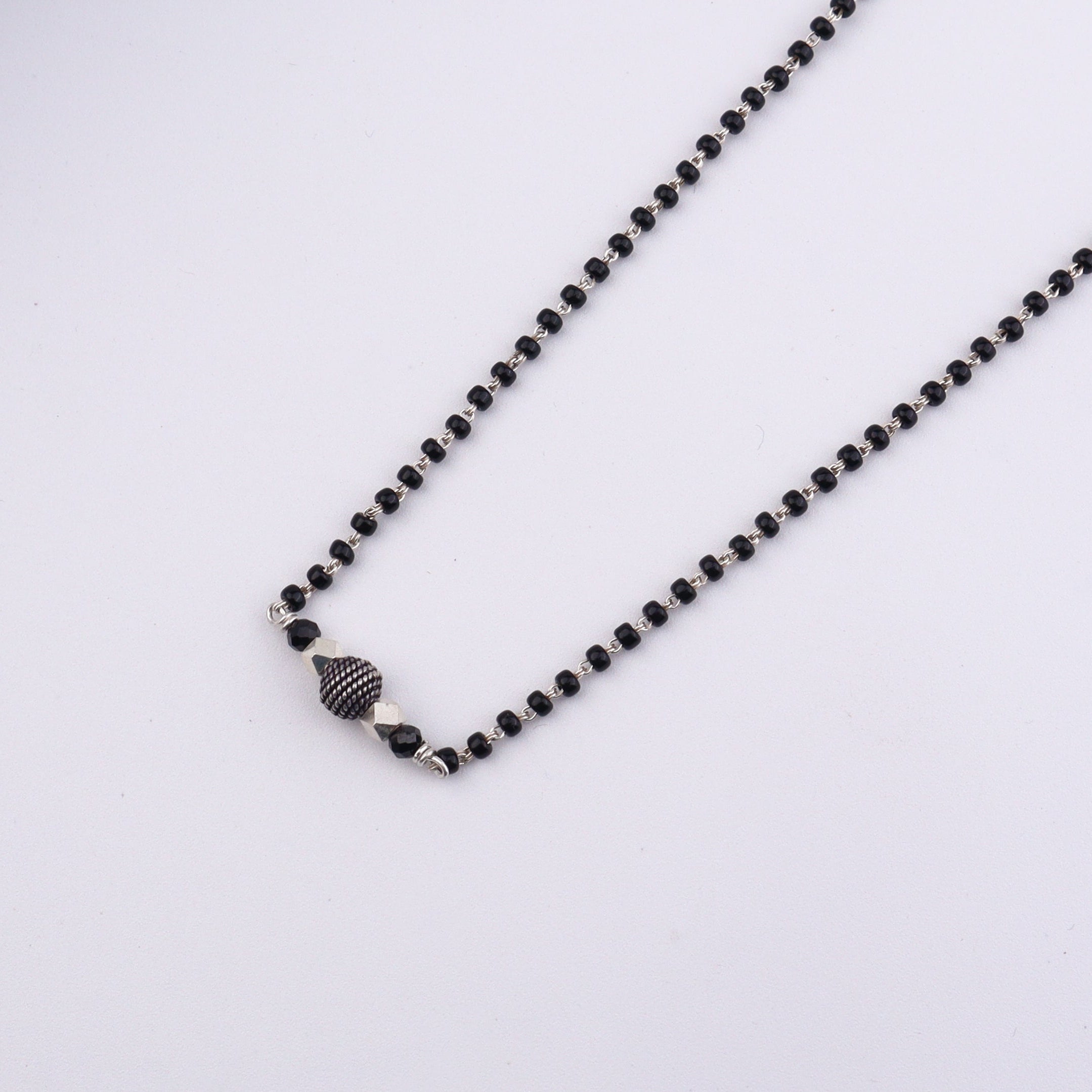 Handmade Silver Bead Mangalsutra