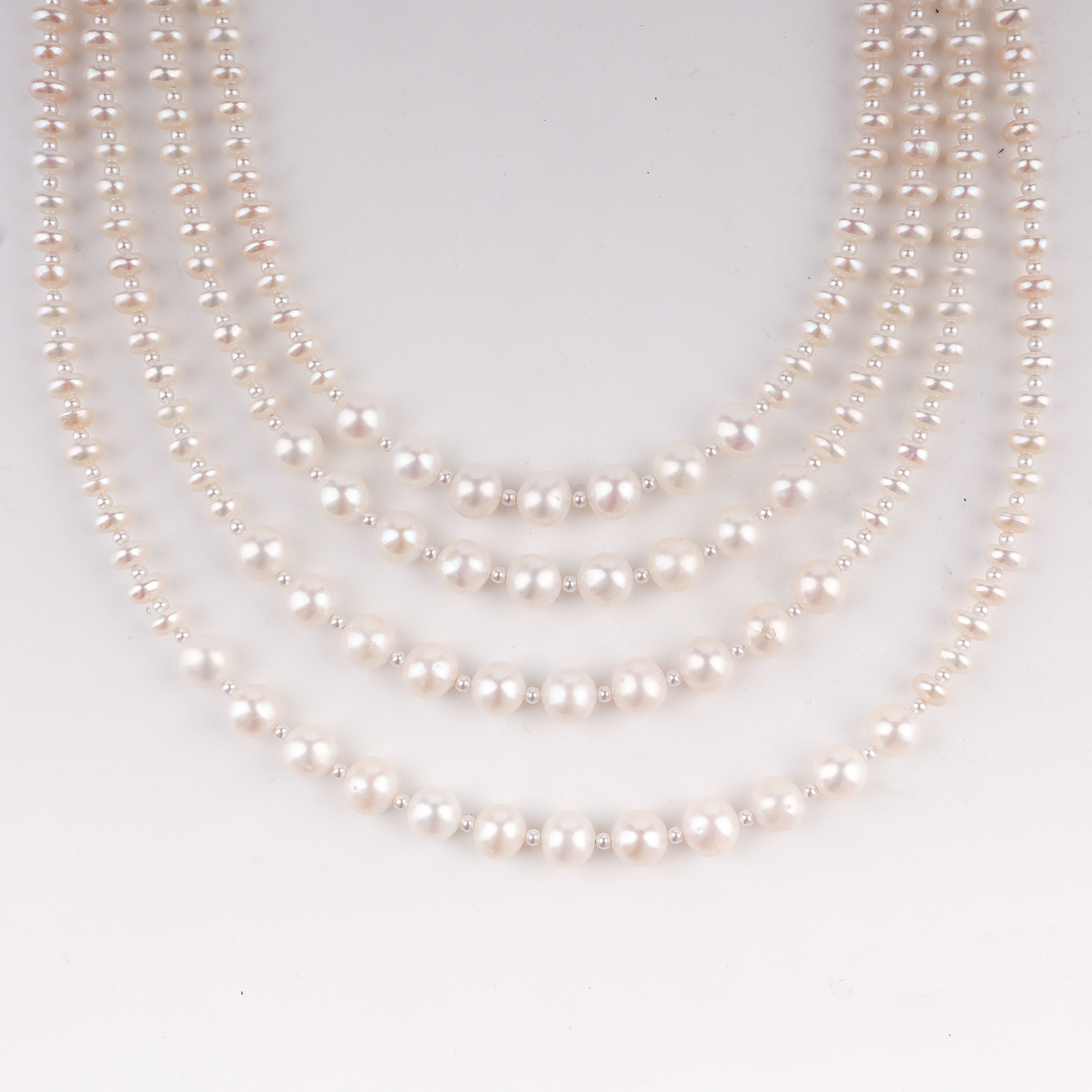 Luxe Necklace - Layered Fresh Water Pearls