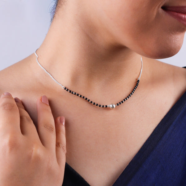 Classic Silver Chain Mangalustra , with Sarmanee