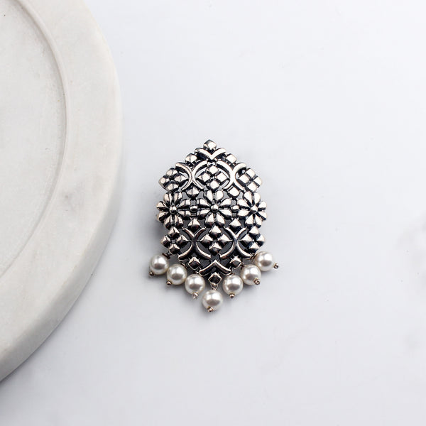 Floral Pentagon Brooch