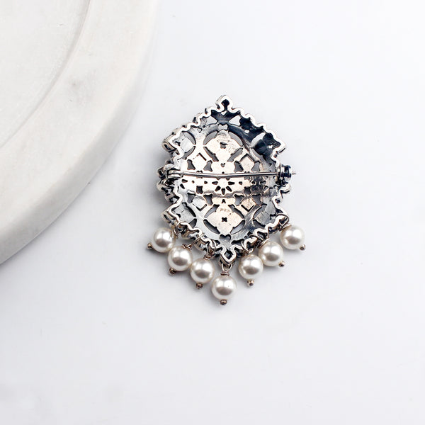 Floral Pentagon Brooch