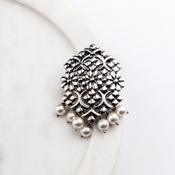 Floral Pentagon Brooch