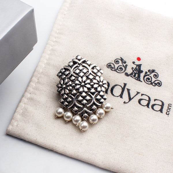 Floral Pentagon Brooch