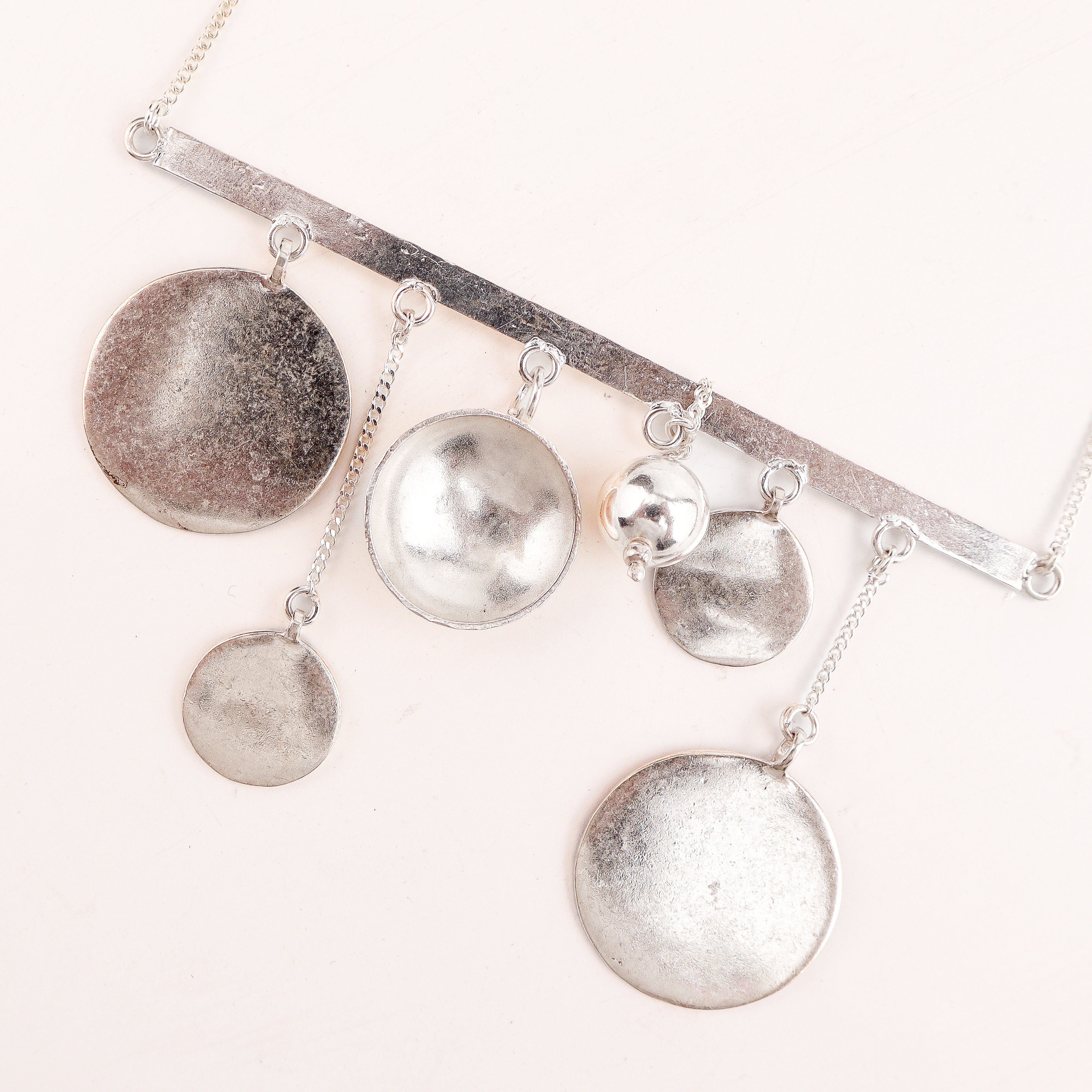 coin and vatee silver necklace