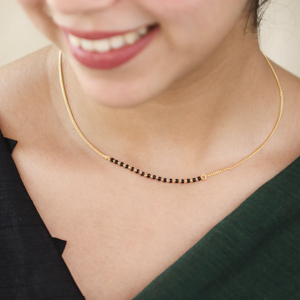 Classic Chain Mangalsutra | 22K Gold Plated | 92.5 Silver