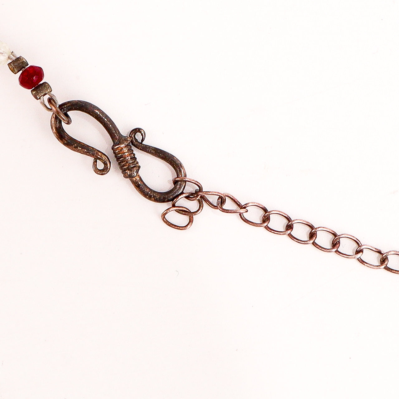 Silver 5 Charm Necklace with Multicolor Stones