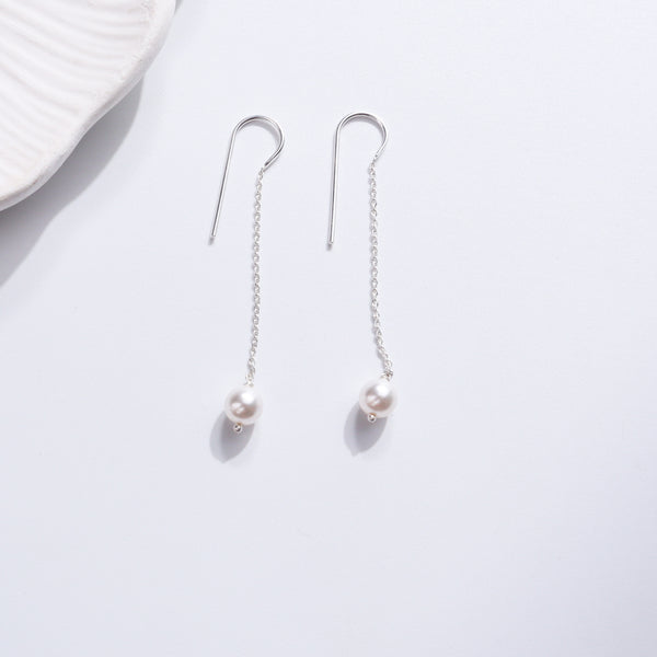 Pearl Drop Silver Earring