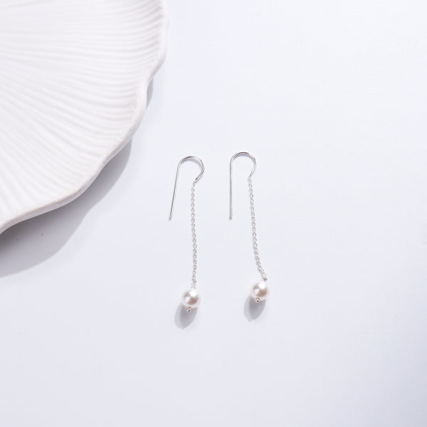 Pearl Drop Silver Earring
