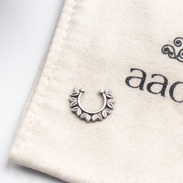 Leaves Septum Nose Ring | 92.5 Sterling Silver