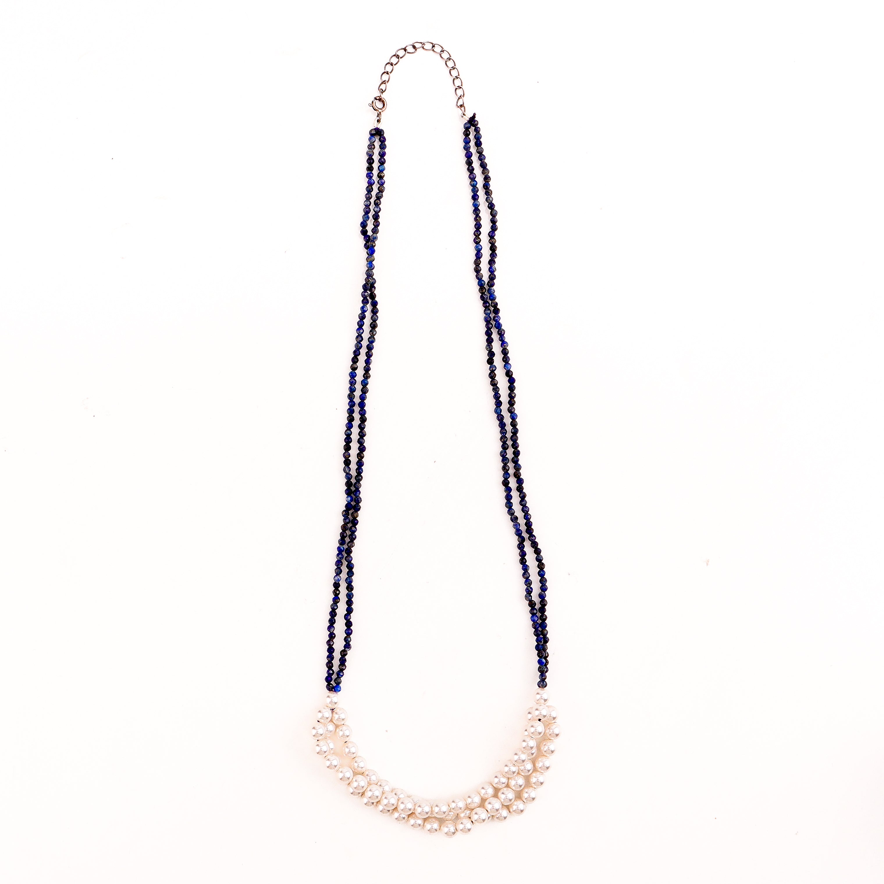 Lapis Lazuli and Pearls Layered Necklace