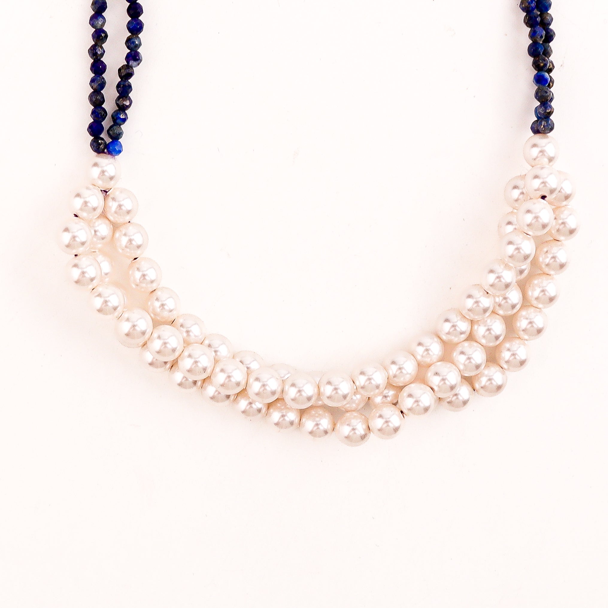 Lapis Lazuli and Pearls Layered Necklace