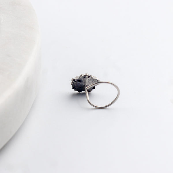 Mogra Nose Pin: Jasmine motif | 92.5 Sterling Silver