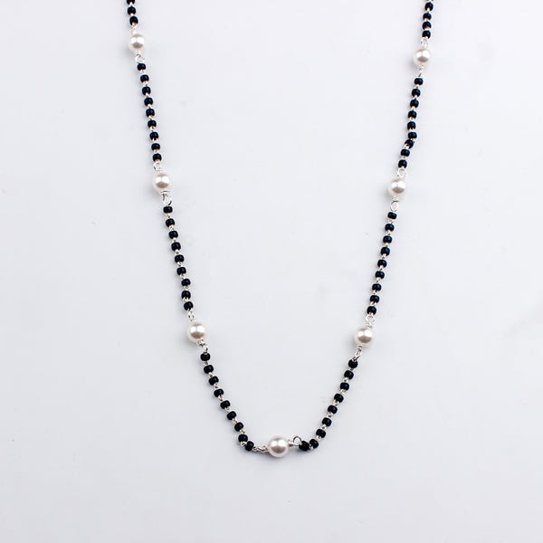 Silver Mangalsutra with pearls