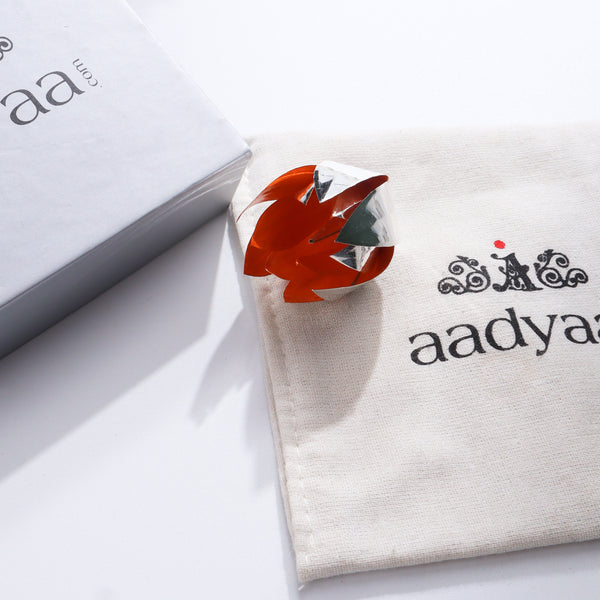 Yellow Handpainted Silver Chapha