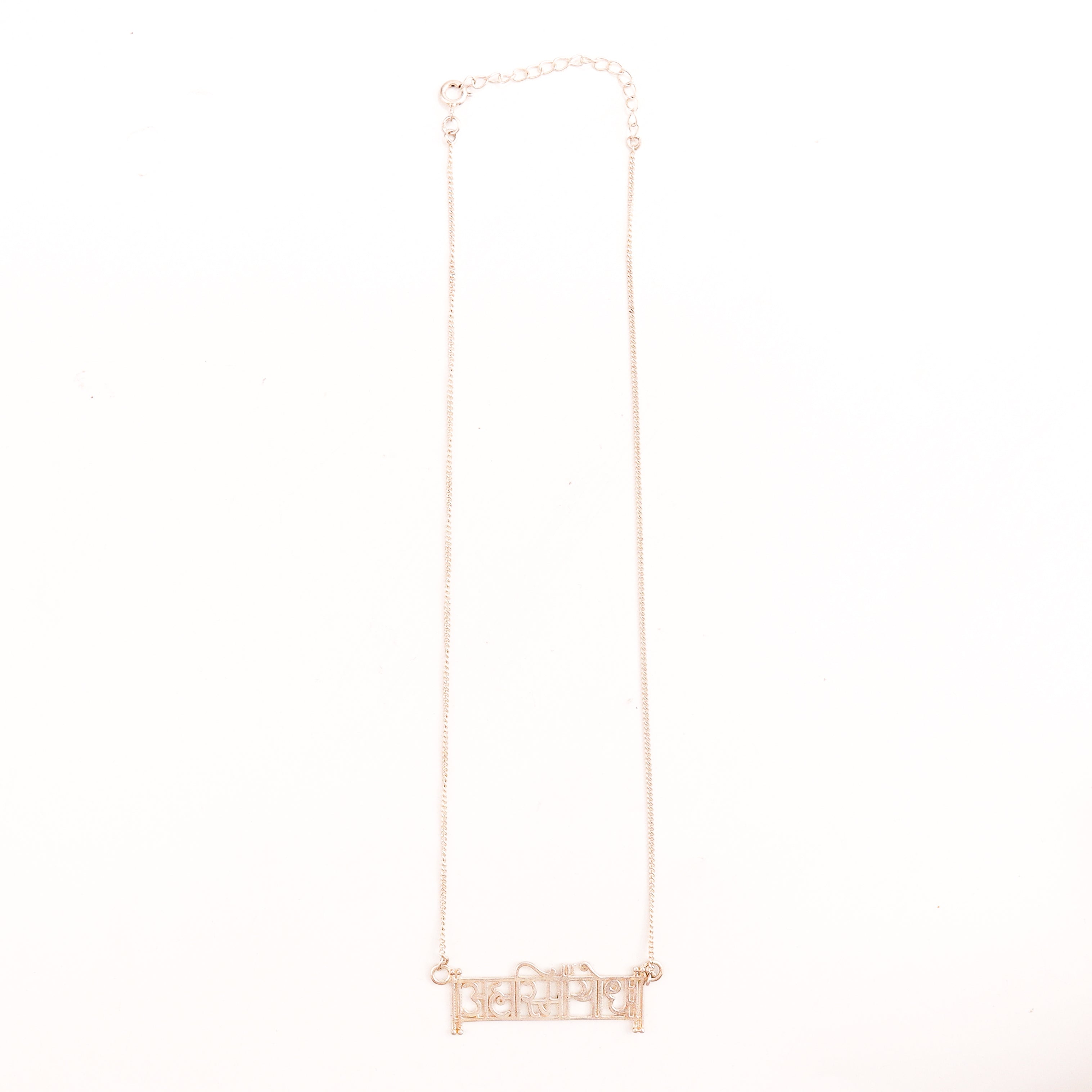 Ahamsmiyoddha silver statement necklace