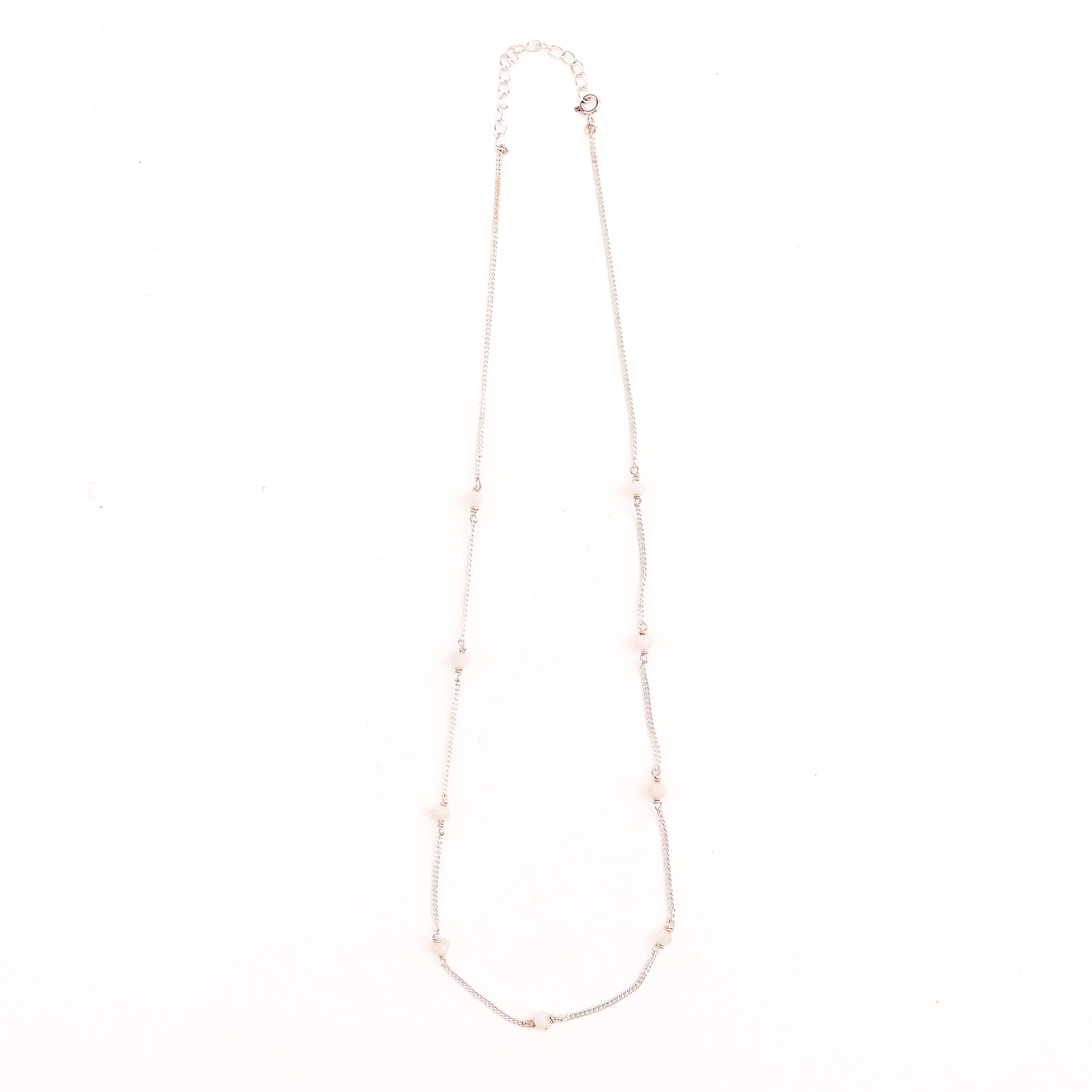 Moon Stone Silver Chain
