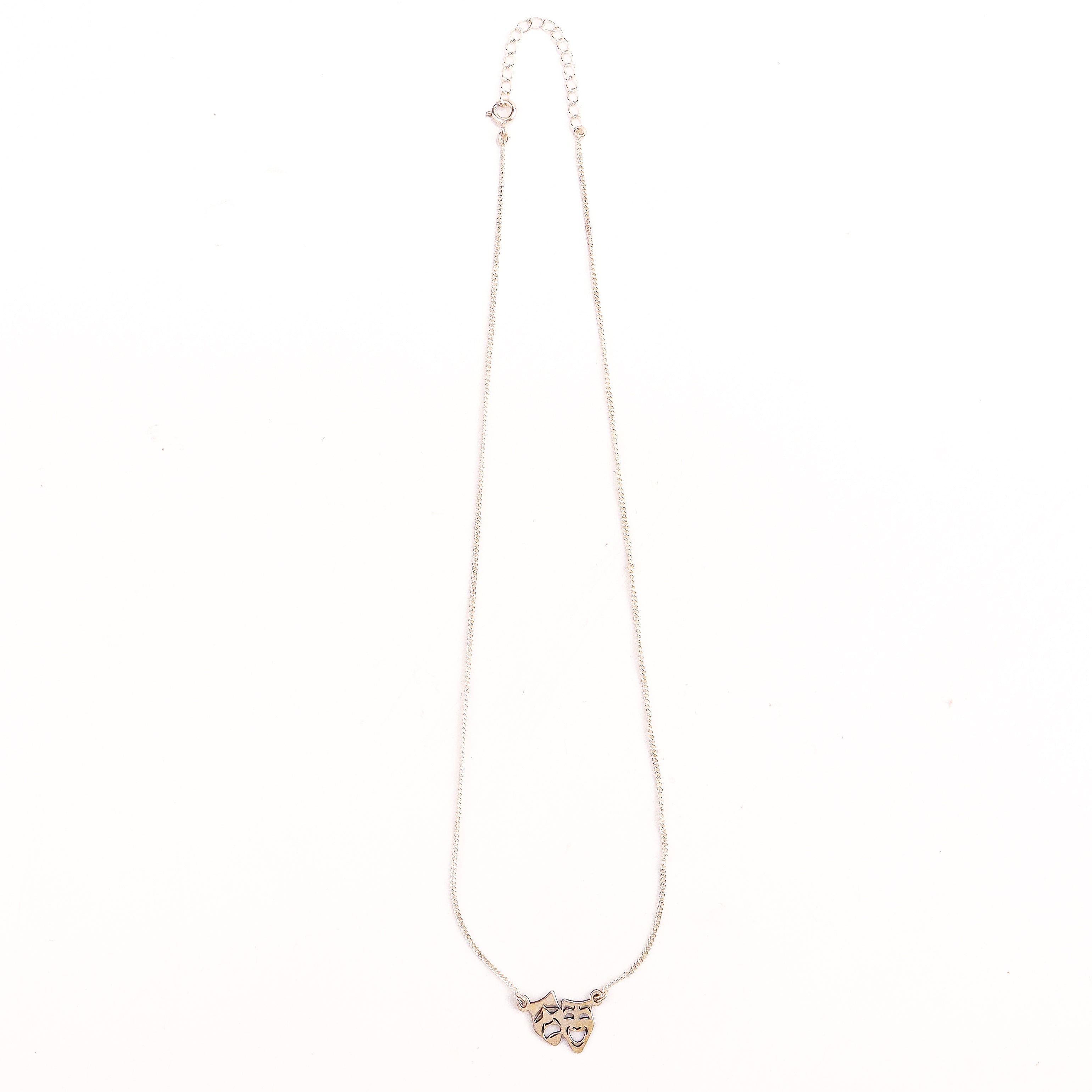 small drama pendant necklace with chain