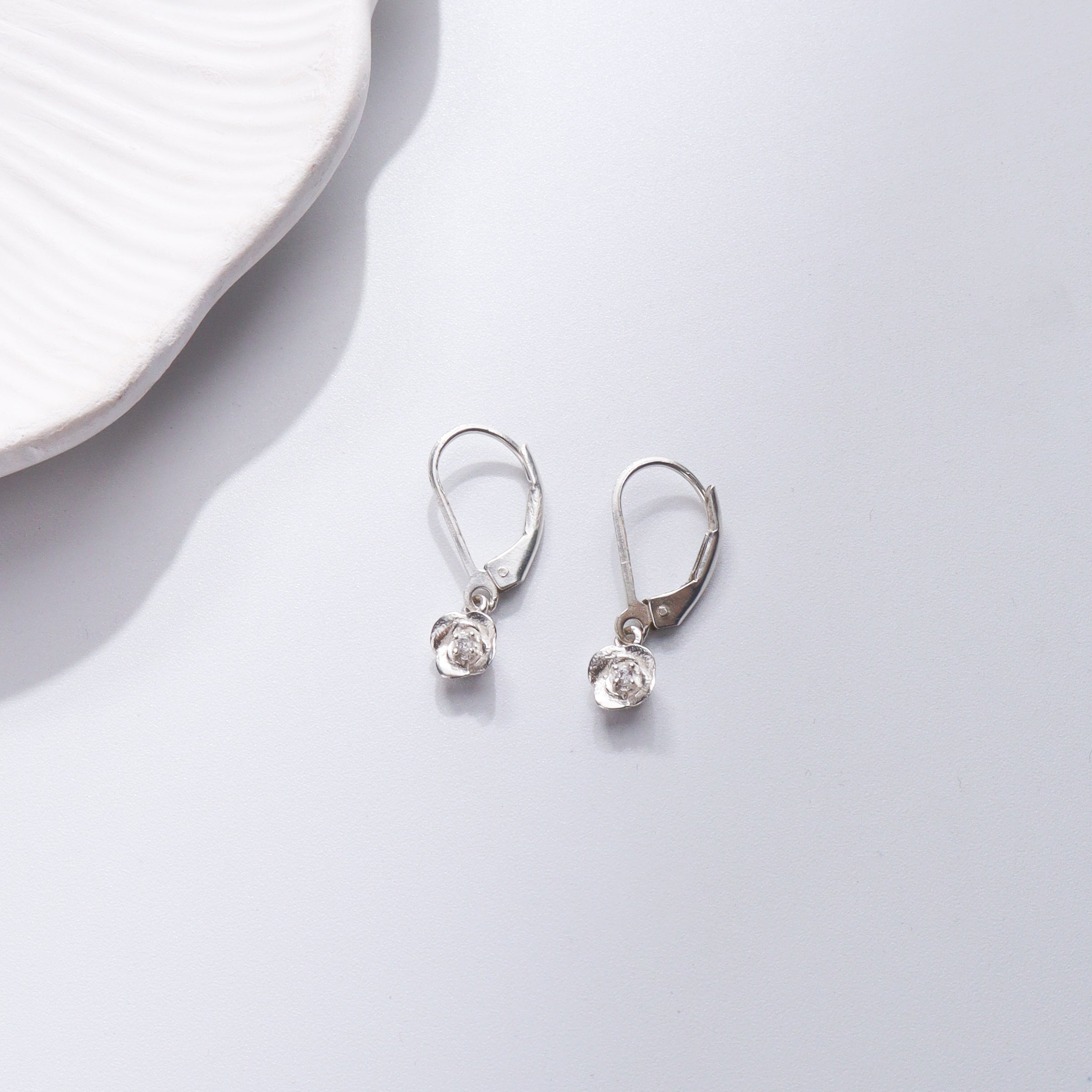 Rose Earring | CZ | 92.5 Silver