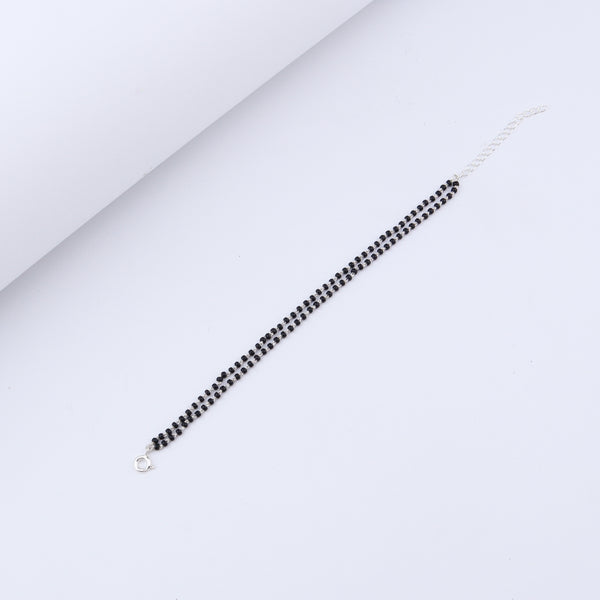 Handmade black beaded mangalsutra bracelet